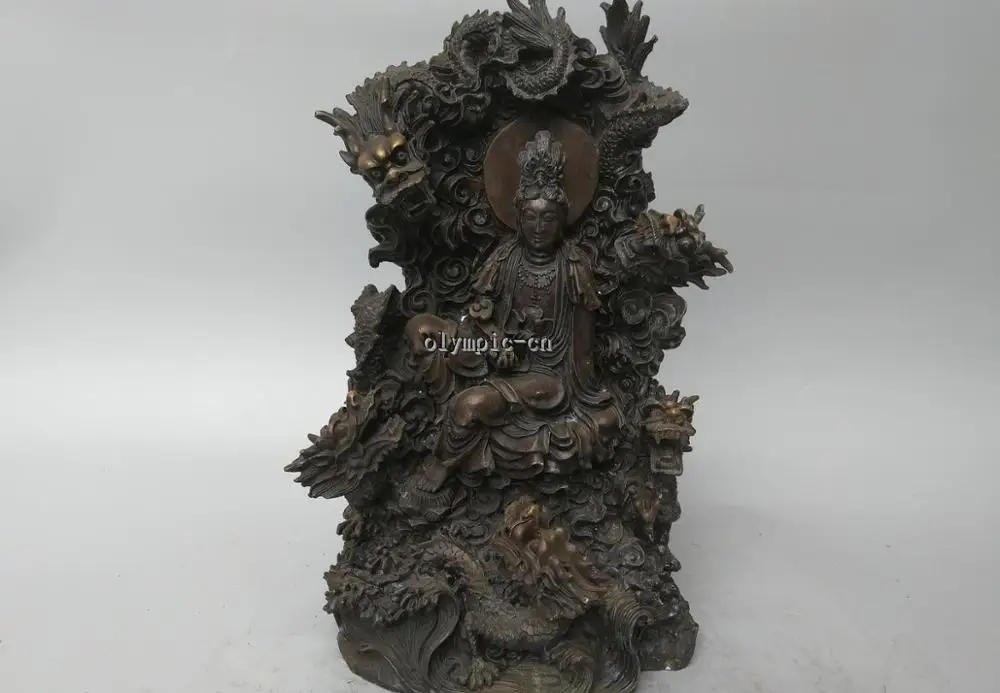 15 дюймов красная бронза резная статуя пять Дракон Жуи Avalokitesvara Guanyin Kwan-yin
15 дюймов красная бронза резная статуя пять Дракон Жуи Avalokitesvara Guanyin Kwan-yin