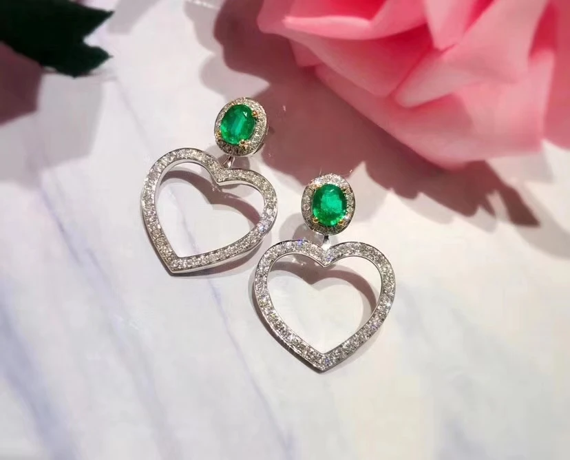 Natural green emerald stud earrings 925 silver natural gemstone earrings Elegant Peach heart women wedding party fine jewelry
Natural green emerald stud earrings 925 silver natural gemstone earrings Elegant Peach heart women wedding party fine jewelry