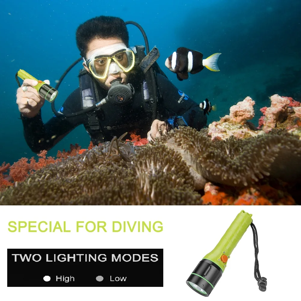 Scuba Diving Flashlight Rechargeable Built in Battery Dive Torch Cree LED XM-T6 Underwater Flashlight Waterproof Diving Lamp
Scuba Diving Flashlight Rechargeable Built in Battery Dive Torch Cree LED XM-T6 Underwater Flashlight Waterproof Diving Lamp
