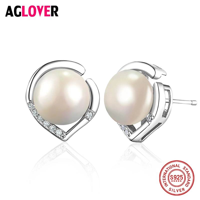 Fashion 925 Sterling Silver Stud Earrings For Women Elegant 8-9mm Natural Freshwater Pearl Jewelry Gift For Female
Fashion 925 Sterling Silver Stud Earrings For Women Elegant 8-9mm Natural Freshwater Pearl Jewelry Gift For Female
