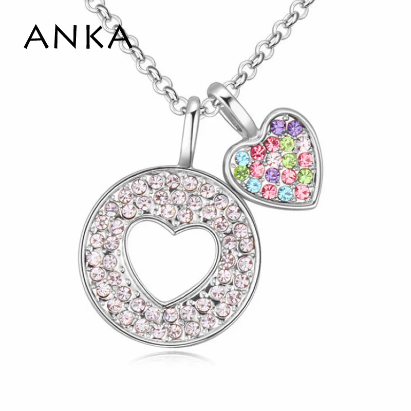 ANKA hot sale heart in heart crystal pendant necklace made with cz crystal rhodium plated necklace for women gift #115171
ANKA hot sale heart in heart crystal pendant necklace made with cz crystal rhodium plated necklace for women gift #115171