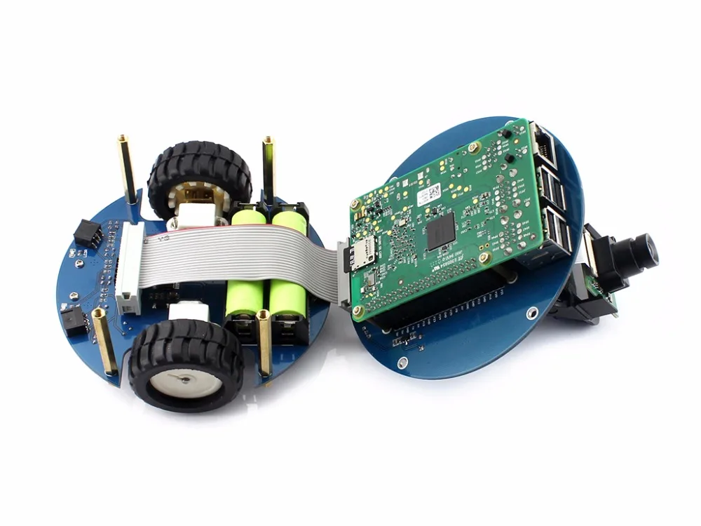 AlphaBot2 robot kit with Original Raspberry Pi 3 Model B /RPi Camera (B)/IR remote controller, auto obstacle avoiding
AlphaBot2 robot kit with Original Raspberry Pi 3 Model B /RPi Camera (B)/IR remote controller, auto obstacle avoiding