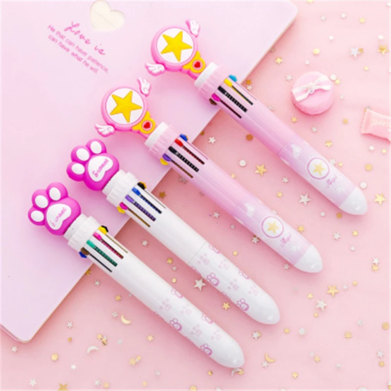 Шариковая ручка Kawaii с сердцем, котенком, лапой, мультяшный креативный пресс, маленькая свежая 10 цветов, школьные принадлежности, корейские к...
Шариковая ручка Kawaii с сердцем, котенком, лапой, мультяшный креативный пресс, маленькая свежая 10 цветов, школьные принадлежности, корейские к...