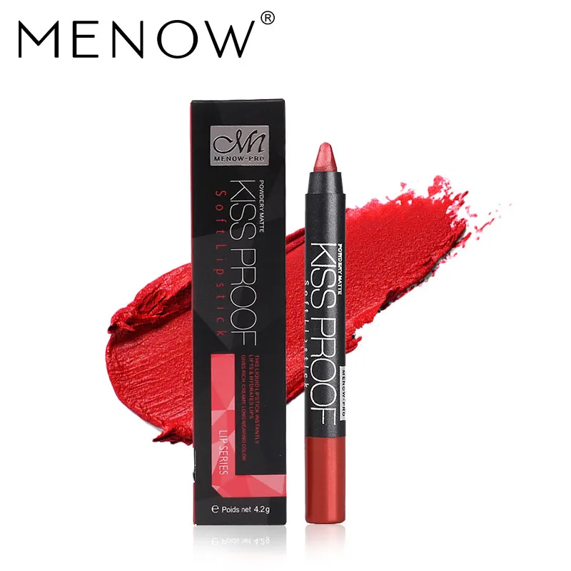 Menow бренд Make Up Set 12 видов цветов для губ и Лидер продаж поцелуй доказательство