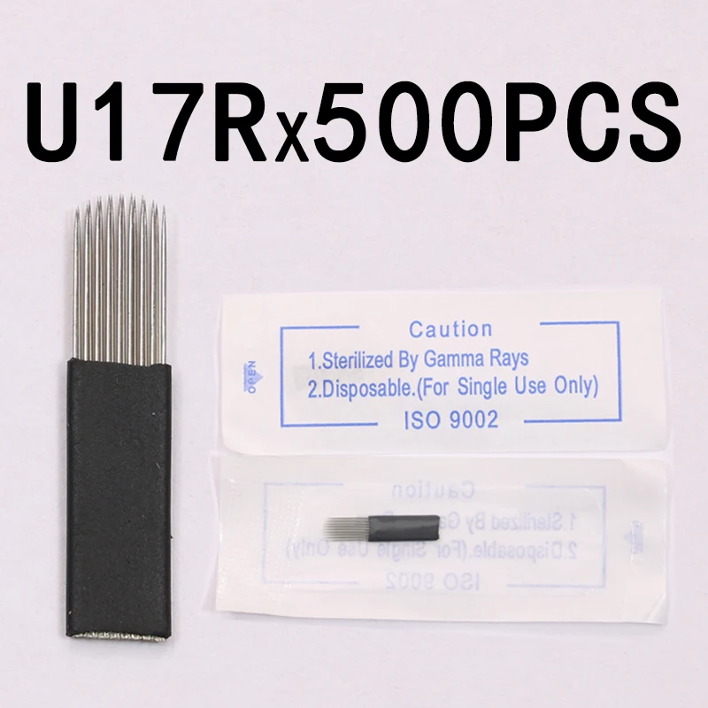 500pcs/set Black 17 Pin Permanent Makeup Eyebrow Tatoo Blade Microblading Needles For 3D Embroidery Manual Tattoo Pen
500pcs/set Black 17 Pin Permanent Makeup Eyebrow Tatoo Blade Microblading Needles For 3D Embroidery Manual Tattoo Pen