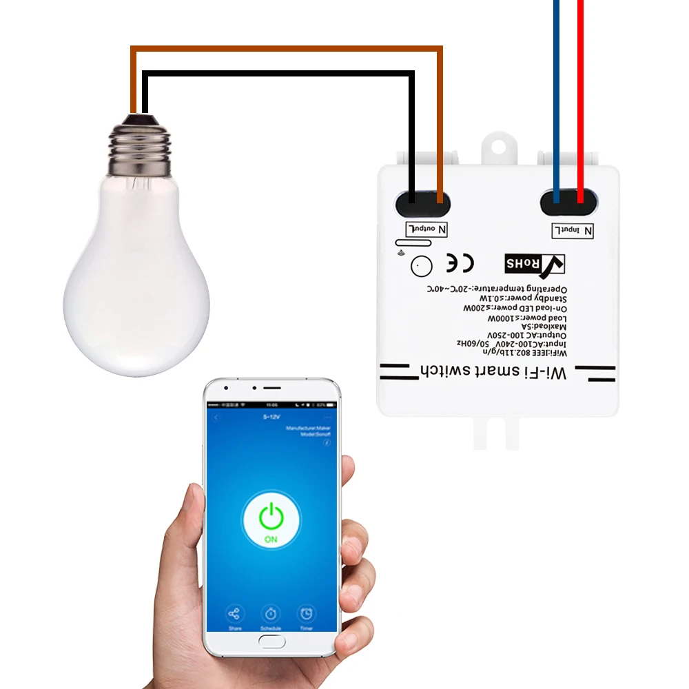eWeLink WI-FI Smart Switch 5A/1000W Wireless Switch Timing Function Remote Controller APP Control Alexa Google Home Smart Home
eWeLink WI-FI Smart Switch 5A/1000W Wireless Switch Timing Function Remote Controller APP Control Alexa Google Home Smart Home