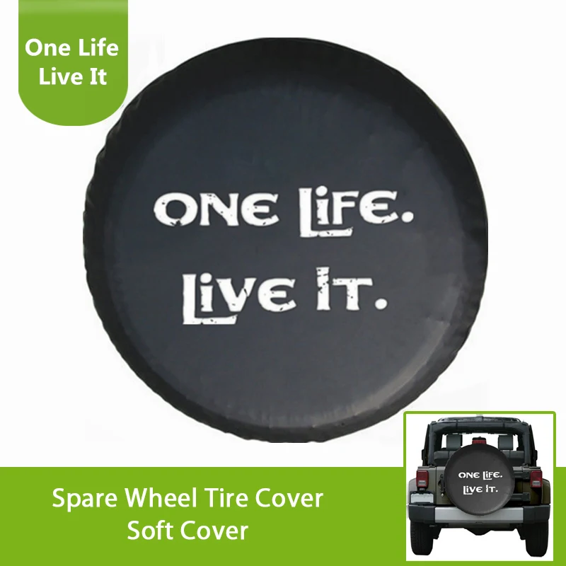 White Print One Life Live It Black PU Leather Spare Tire Cover For Jeep VW BMW Sahara Rubicon Hummer Toyota FJ Cruiser Suzuki
White Print One Life Live It Black PU Leather Spare Tire Cover For Jeep VW BMW Sahara Rubicon Hummer Toyota FJ Cruiser Suzuki