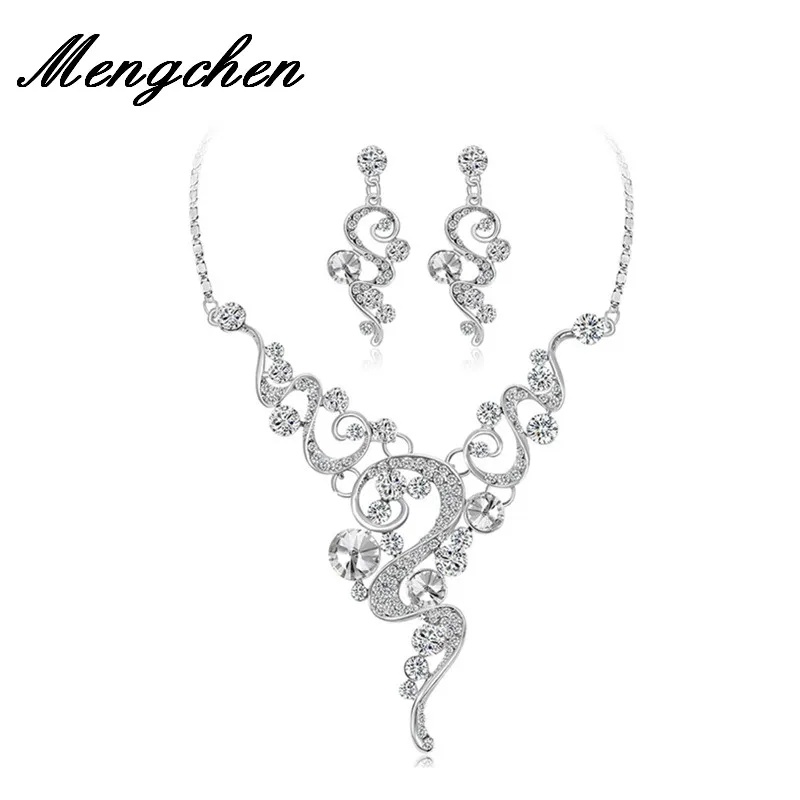 Elegant Bridal Wedding Jewelry Sets Rhinestone Necklace Earrings Costume Jewelry Sets for Women Gifts
Elegant Bridal Wedding Jewelry Sets Rhinestone Necklace Earrings Costume Jewelry Sets for Women Gifts