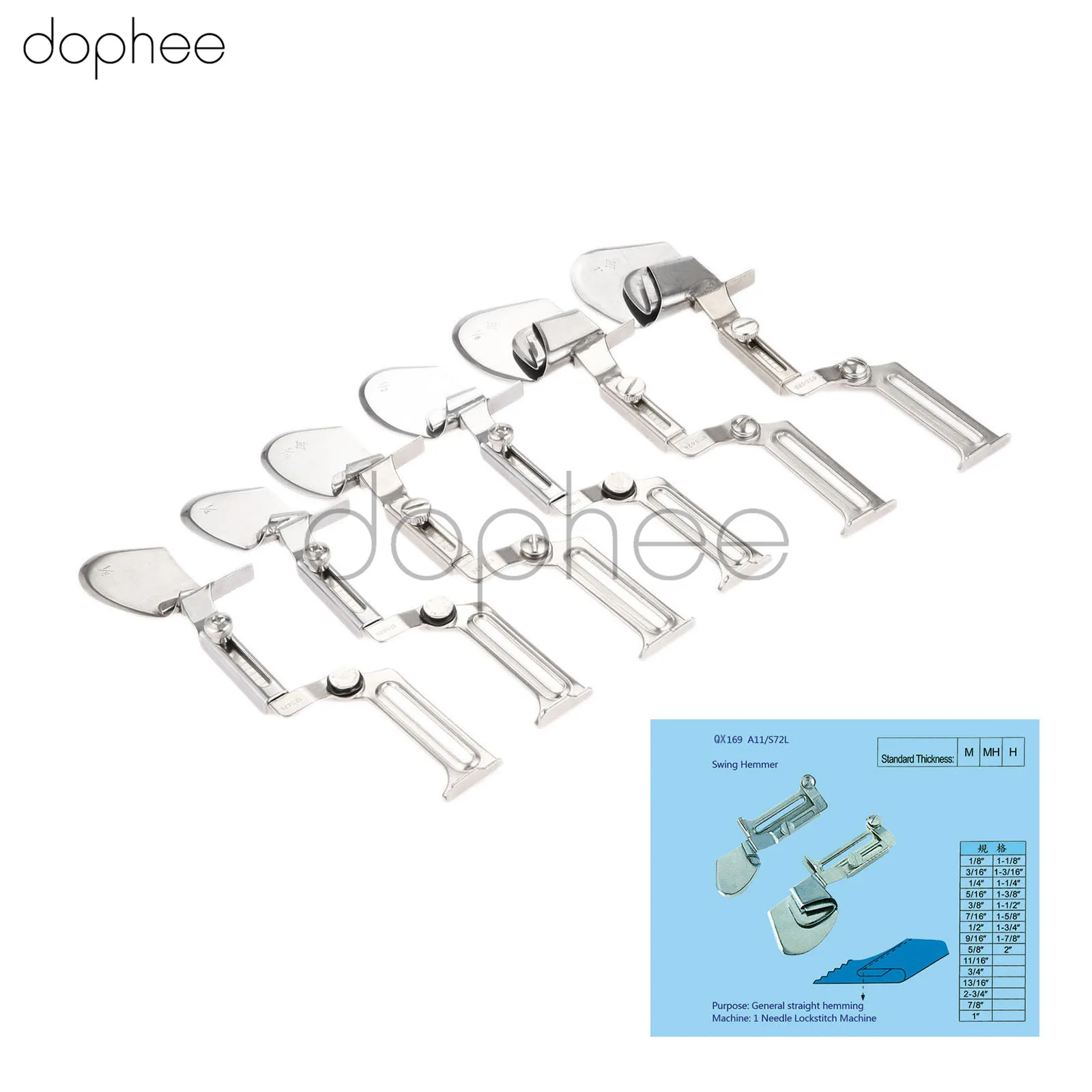 dophee 1pcs A11 Multi-Size Sewing Hemmer Binder Folder General Straight Hemming Needle Lockstitch Sewing Machine Spare Parts
dophee 1pcs A11 Multi-Size Sewing Hemmer Binder Folder General Straight Hemming Needle Lockstitch Sewing Machine Spare Parts