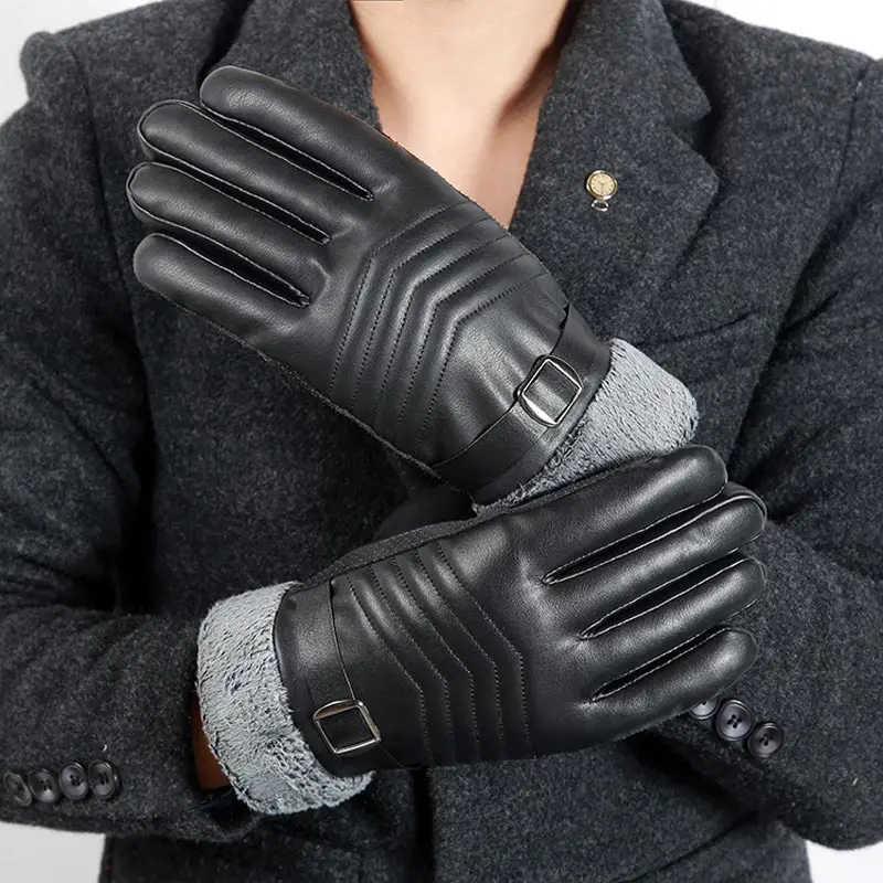 JKP Men's Leather Gloves Thick Plush Winter Warm Sheepskin Full Finger Touch Screen Driving Gloves Mittens
JKP Men's Leather Gloves Thick Plush Winter Warm Sheepskin Full Finger Touch Screen Driving Gloves Mittens