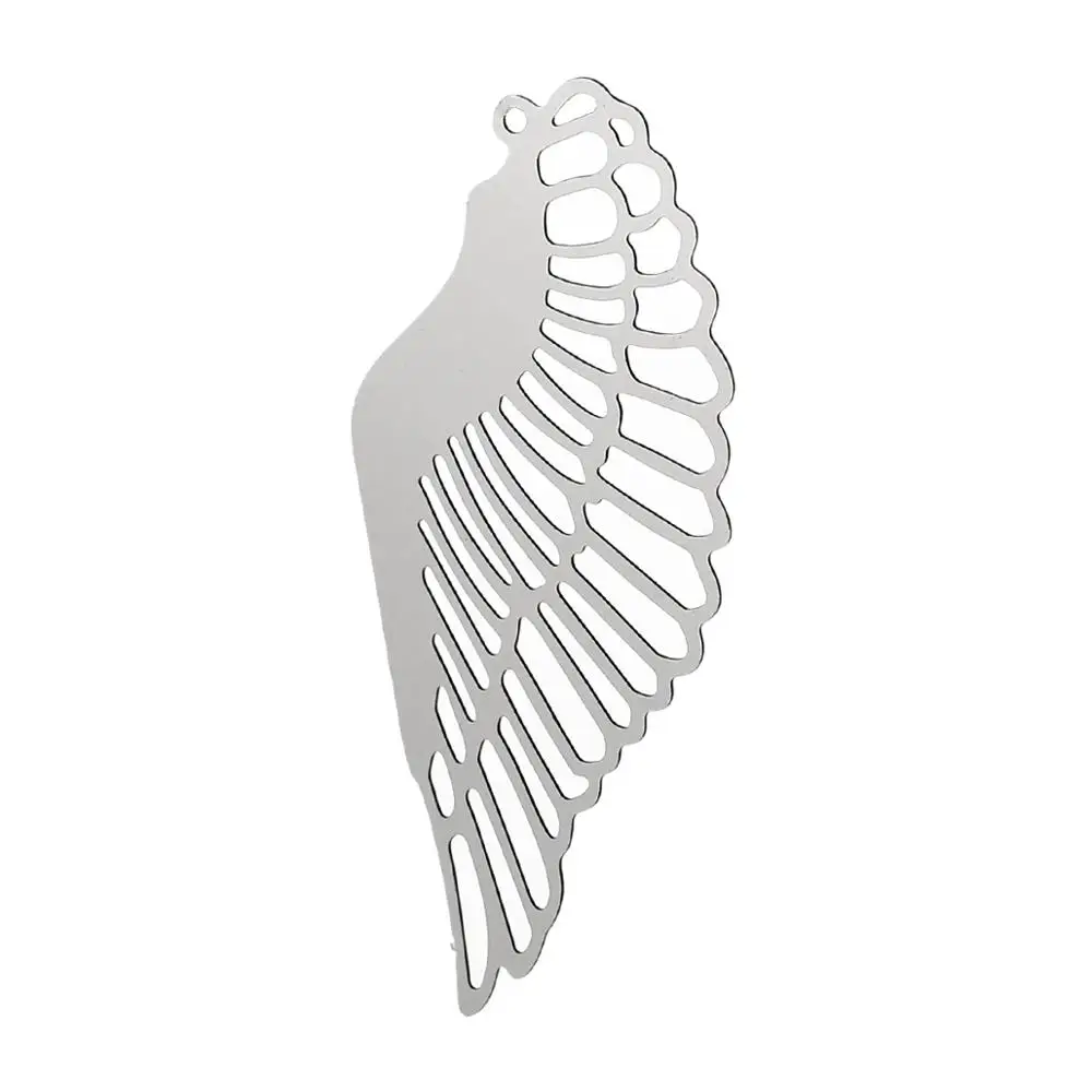 DoreenBeads Fashion 304 Stainless Steel Pendants Filigree Stamping Wing Silver Color Hollow Carved DIY Charms 42 x 19mm, 10 PCs
DoreenBeads Fashion 304 Stainless Steel Pendants Filigree Stamping Wing Silver Color Hollow Carved DIY Charms 42 x 19mm, 10 PCs