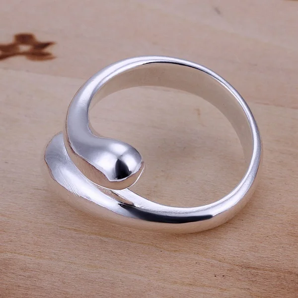 Женские открытые кольца серебряного цвета простой дизайн праздничная бижутерия