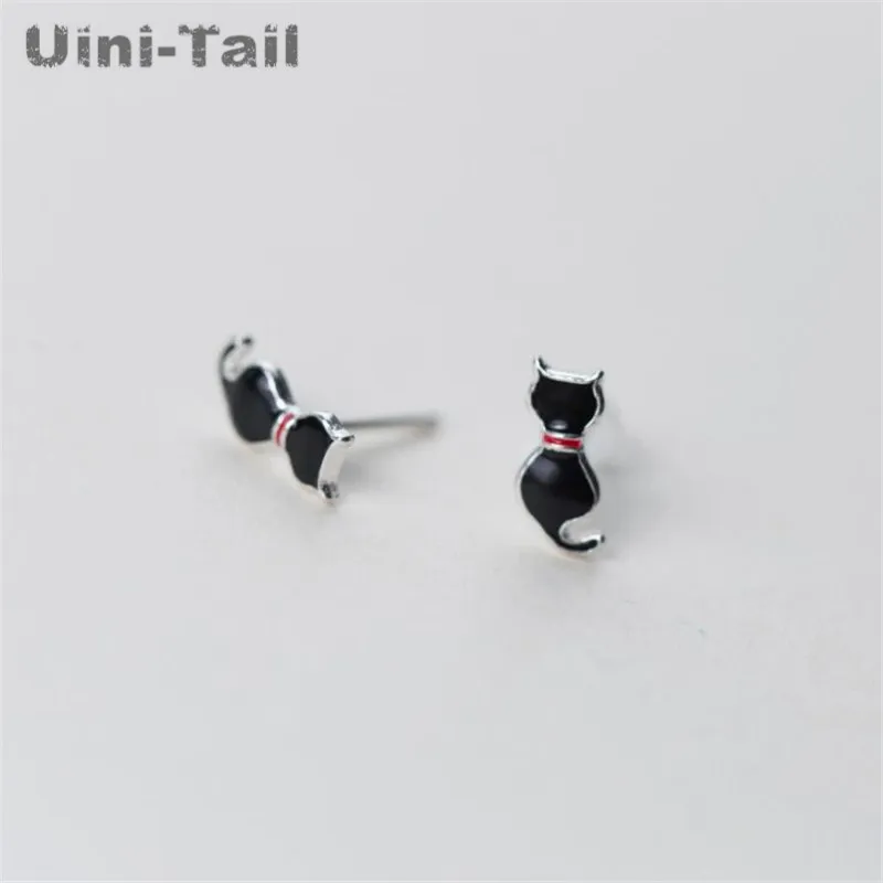 New Hot Korea Handmade Glaze Black Kitten Tail Back 925 Sterling Silver Stud Ear Cute Fashion Trend High Quality Earrings
New Hot Korea Handmade Glaze Black Kitten Tail Back 925 Sterling Silver Stud Ear Cute Fashion Trend High Quality Earrings