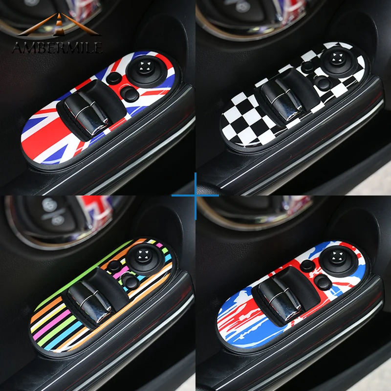 AMBERMILE 2Pcs/Set for Mini Cooper F56 Accessories Car Door Window Lifter Switch Control Panel Covers Stickers Decal Car Styling
AMBERMILE 2Pcs/Set for Mini Cooper F56 Accessories Car Door Window Lifter Switch Control Panel Covers Stickers Decal Car Styling