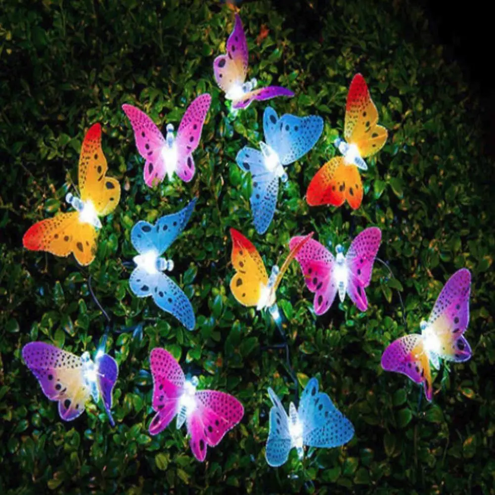 12LED Fiber Optic Butterfly Solar Waterproof Stringed Light Lamp Christmas Decor LED Light Multicolor Butterflies Stringed Light
12LED Fiber Optic Butterfly Solar Waterproof Stringed Light Lamp Christmas Decor LED Light Multicolor Butterflies Stringed Light