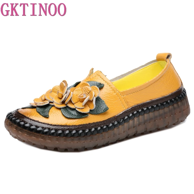GKTINOO Retro Style Handmade Genuine Leather Loafers Shoes Women Spring Round Toe Appliques Soft Slip-On Casual Lady Flat Shoes
GKTINOO Retro Style Handmade Genuine Leather Loafers Shoes Women Spring Round Toe Appliques Soft Slip-On Casual Lady Flat Shoes