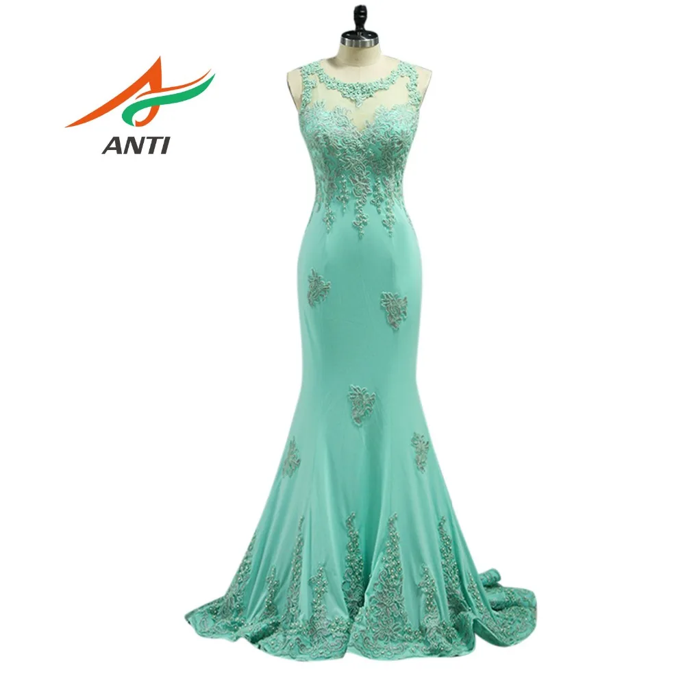 ANTI Elegant Mint Green Evening Dress Long Fine Beads Appliques Vestido De Festa Mermaid Prom Gowns Robe De Soiree Sweep Train
ANTI Elegant Mint Green Evening Dress Long Fine Beads Appliques Vestido De Festa Mermaid Prom Gowns Robe De Soiree Sweep Train