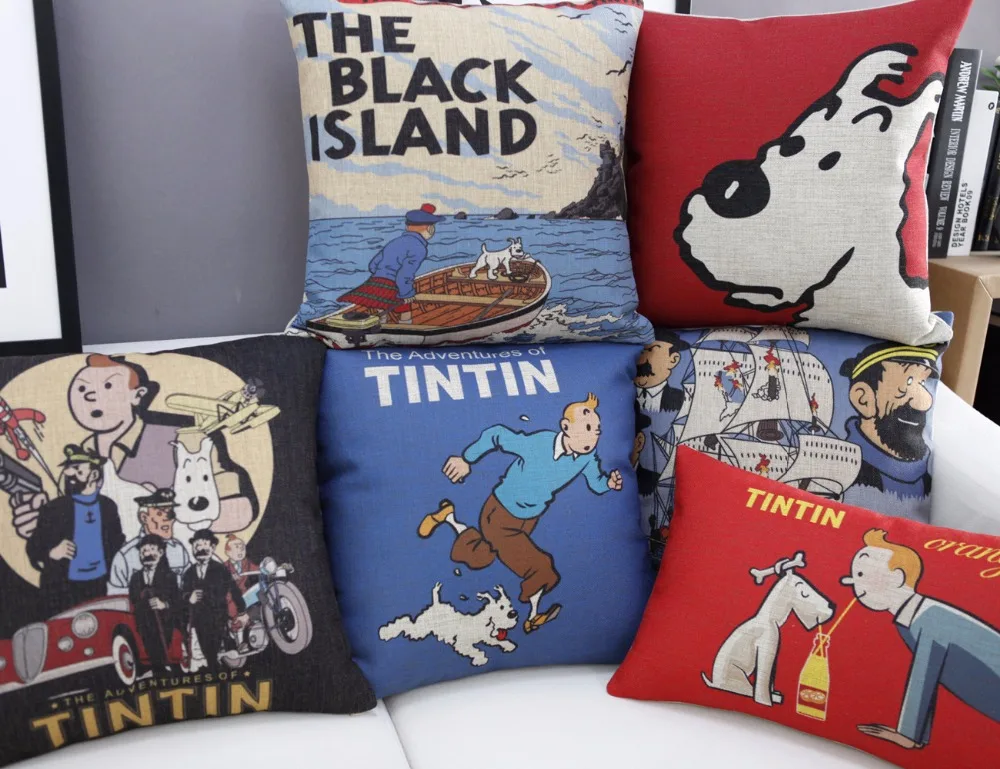 European Cartoon pillow Adventures of Tintin cushion Linen pillowcase Home Decor sofa cushion decorative Pillows
European Cartoon pillow Adventures of Tintin cushion Linen pillowcase Home Decor sofa cushion decorative Pillows