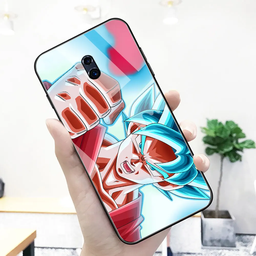 Чехол для Oppo Rone стеклянная задняя крышка с аниме драконом чехол goku R9 R9S R11 R11S Plus R17