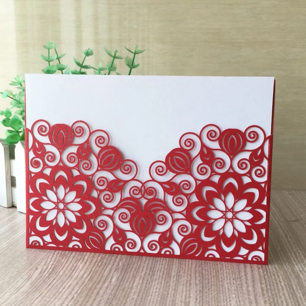45pcs Chic Hollow Out Flower Laser Cut Invitation Card Wedding Invitations Blessing Card Party Favor
45pcs Chic Hollow Out Flower Laser Cut Invitation Card Wedding Invitations Blessing Card Party Favor
