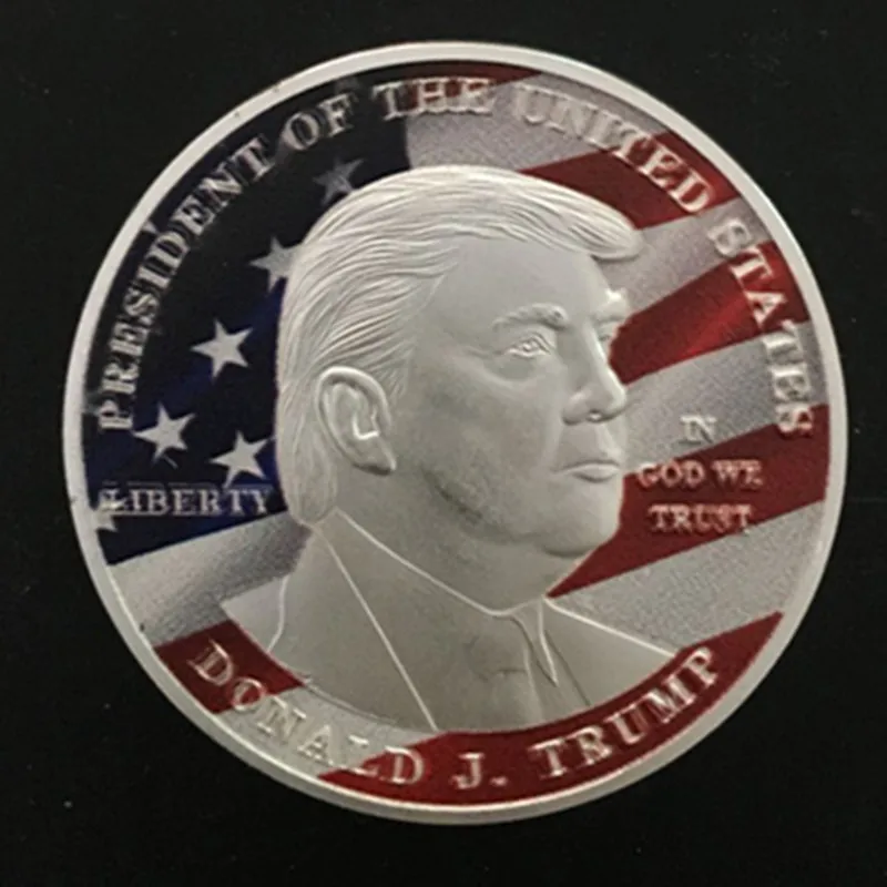 50 pcs The Donald Trump coin silver plated 40 mm America President souvenir USA coin badge
50 pcs The Donald Trump coin silver plated 40 mm America President souvenir USA coin badge