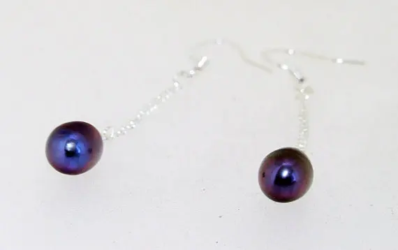 Perfect 100% Genuine Freshwater AAA 7mm Black Rice Pearl Earrings Fashion Jewelry S925 Silvers Dangle Earrings For Women
Perfect 100% Genuine Freshwater AAA 7mm Black Rice Pearl Earrings Fashion Jewelry S925 Silvers Dangle Earrings For Women