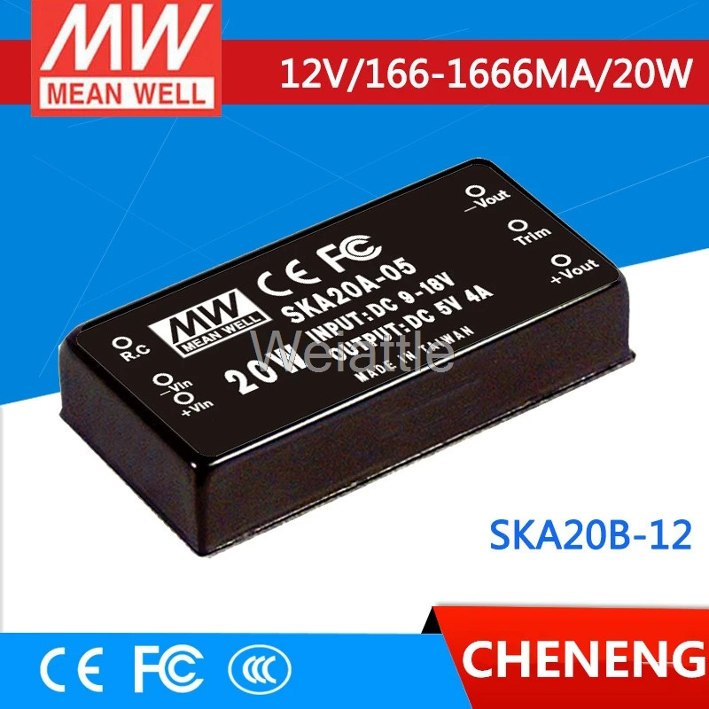 MEAN WELL оригинальный SKA20B-12 12В 1666ма meanwell SKA20 12В 20Вт DC-DC Регулируемый одновыходной преобразователь
MEAN WELL оригинальный SKA20B-12 12В 1666ма meanwell SKA20 12В 20Вт DC-DC Регулируемый одновыходной преобразователь