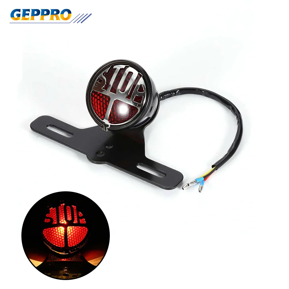 Motorcycle Round Stop Vintage License Plate Mount Brake Tail Light Lamp for Harley Honda Yamaha Suzuki Kawasaki Bobber FF004
Motorcycle Round Stop Vintage License Plate Mount Brake Tail Light Lamp for Harley Honda Yamaha Suzuki Kawasaki Bobber FF004