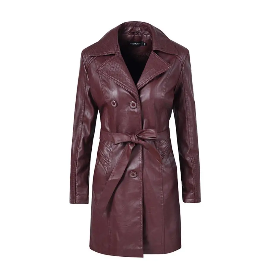 2019 new women's jacket women's PU leather long female leather jacket motorcycle clothing with windbreaker r1393
2019 new women's jacket women's PU leather long female leather jacket motorcycle clothing with windbreaker r1393