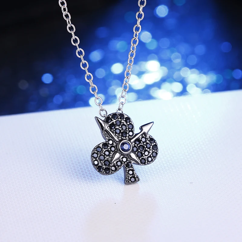 100% 925 sterling silver retro style black plant crystal ladies pendant necklace jewelry women short chain Christmas gift
100% 925 sterling silver retro style black plant crystal ladies pendant necklace jewelry women short chain Christmas gift