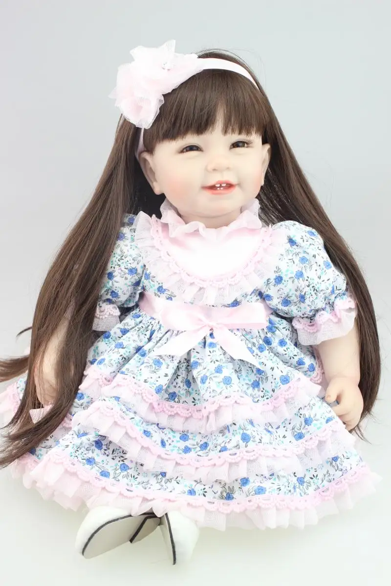 55CM Silicone reborn baby doll toys wear Purple floral dress for girl, lifelike reborn babies play house toy brinquedos bonecas
55CM Silicone reborn baby doll toys wear Purple floral dress for girl, lifelike reborn babies play house toy brinquedos bonecas