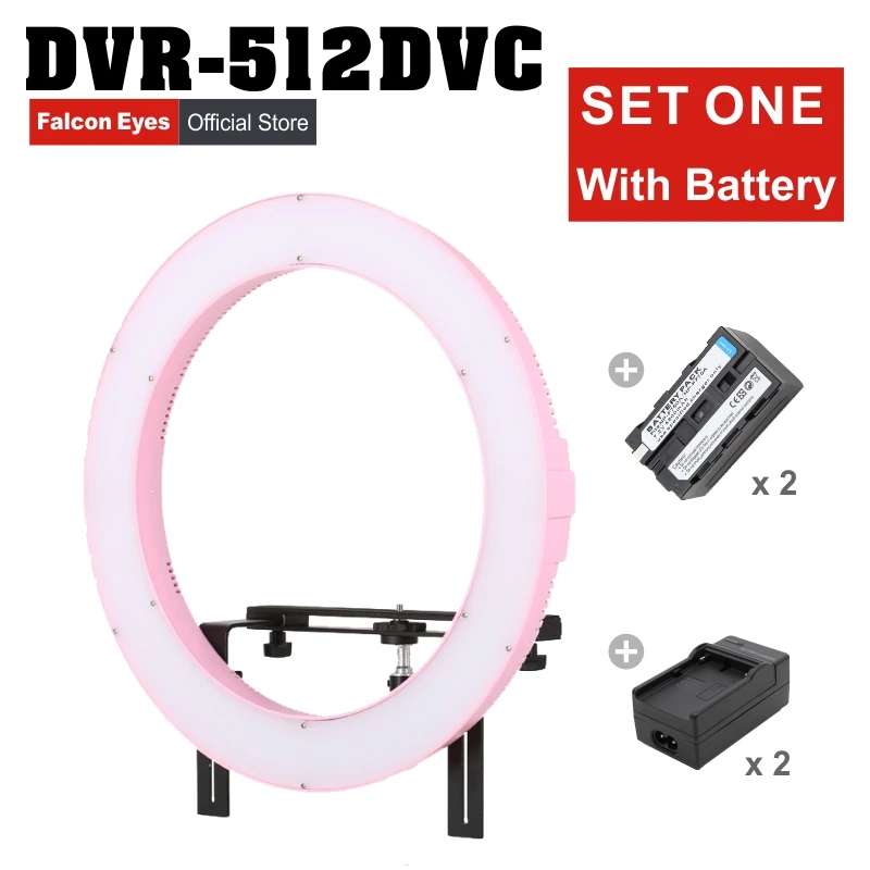 FALCONEYES LED Ring Light Studio Camera Lamp 31W Continuous Lighting For Youtube Makeup Photography W/Battery DVR-512DVC Set One
FALCONEYES LED Ring Light Studio Camera Lamp 31W Continuous Lighting For Youtube Makeup Photography W/Battery DVR-512DVC Set One