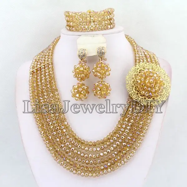 2017 New Arrival Fashion Nigerian Beads Crystal Necklaces Bracelet Earrings African Wedding Beads Jewelry Set HD2777
2017 New Arrival Fashion Nigerian Beads Crystal Necklaces Bracelet Earrings African Wedding Beads Jewelry Set HD2777