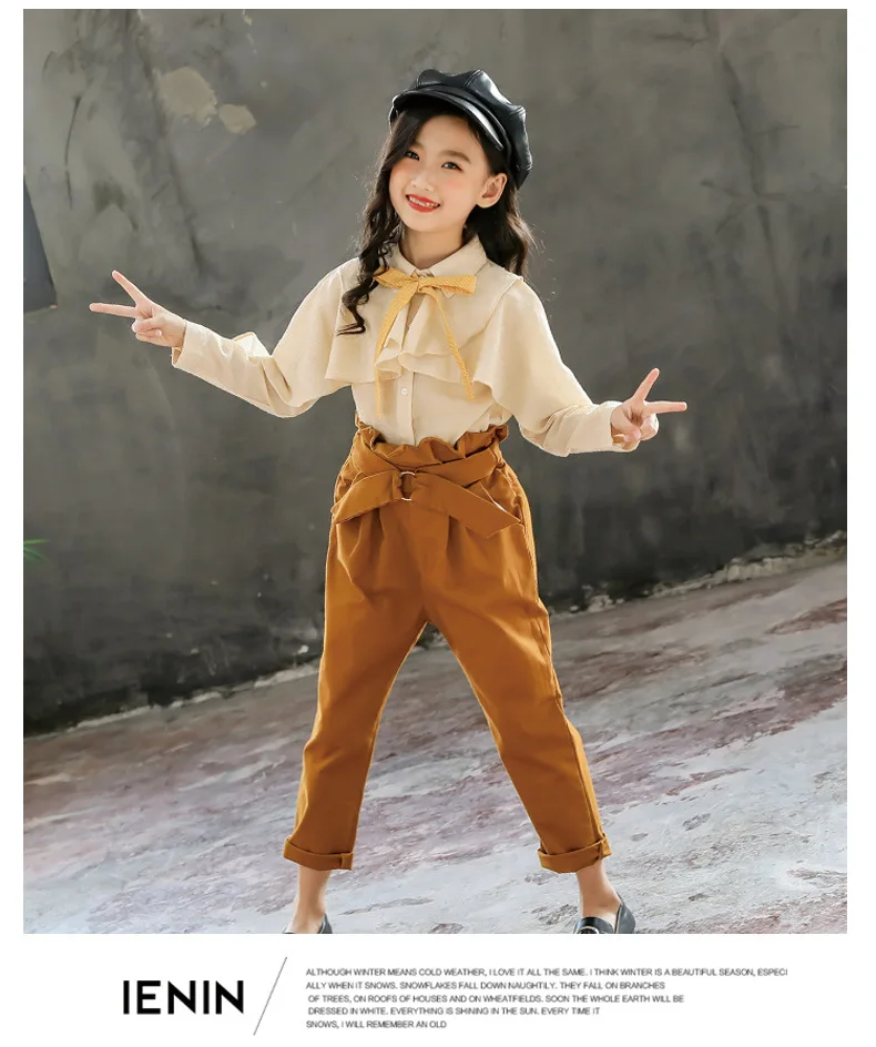 2020 autumn girls clothing sets blouse +pants 2 pieces fashion princess outfits children clothes suit
2020 autumn girls clothing sets blouse +pants 2 pieces fashion princess outfits children clothes suit