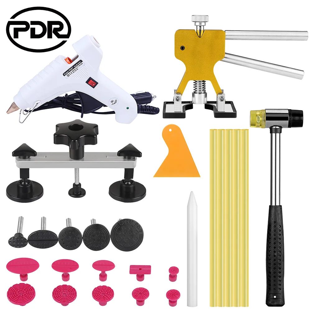 Super PDR Professional Paintless Dent Repair Tools Dent Removal Dent Puller Glue Gun Dent Lifter Hand Tool Set
Super PDR Professional Paintless Dent Repair Tools Dent Removal Dent Puller Glue Gun Dent Lifter Hand Tool Set