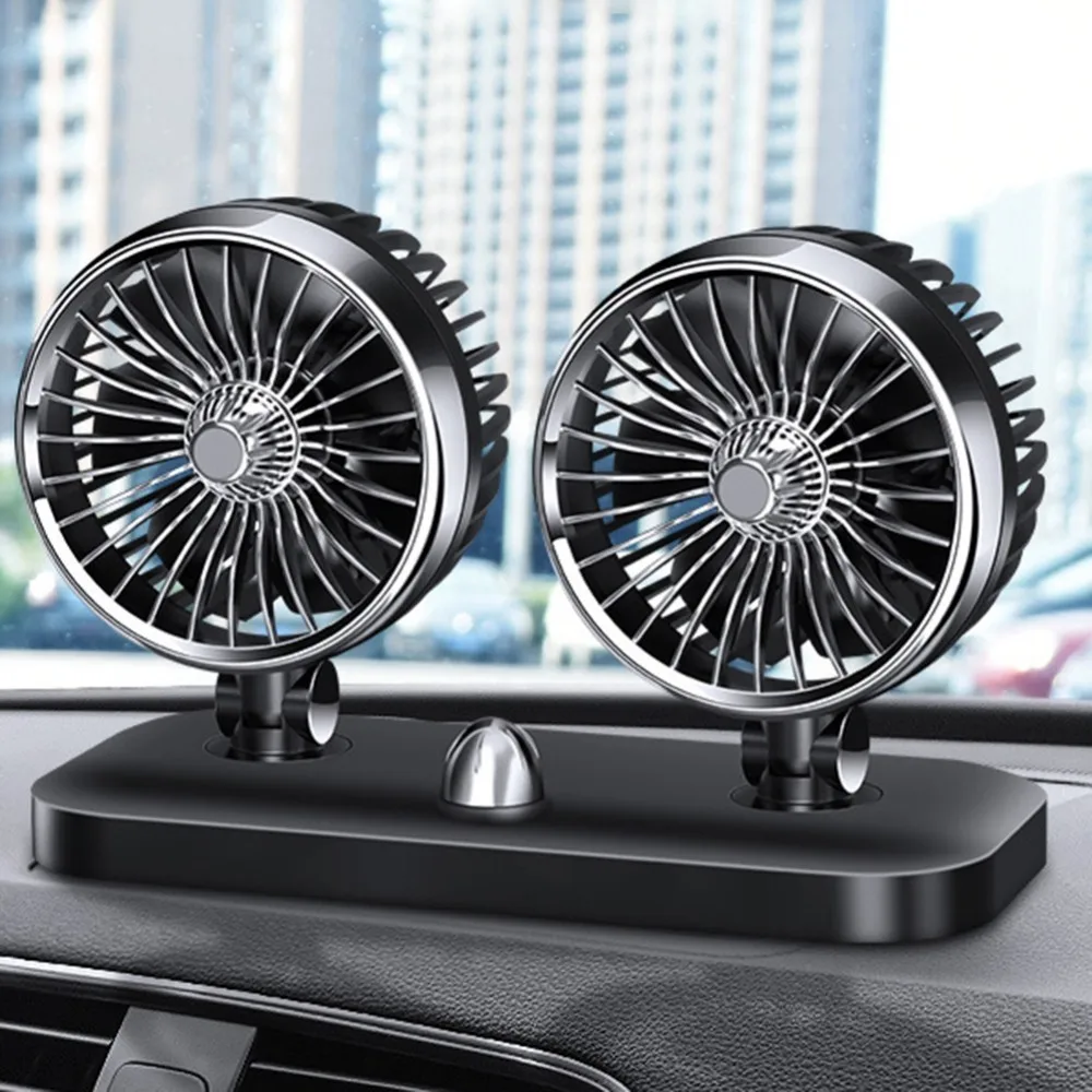 12V / 24V 360 Degrees-round Adjustable Auto Air Cooling Dual Head Fan Low Noise Auto Cooling Fan Dashboard Car Air Accessories
12V / 24V 360 Degrees-round Adjustable Auto Air Cooling Dual Head Fan Low Noise Auto Cooling Fan Dashboard Car Air Accessories