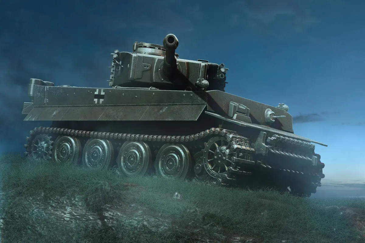 WW2 Тигр Пособия по немецкому языку тяжелый танк PQX091 Холст Тканевый постер с