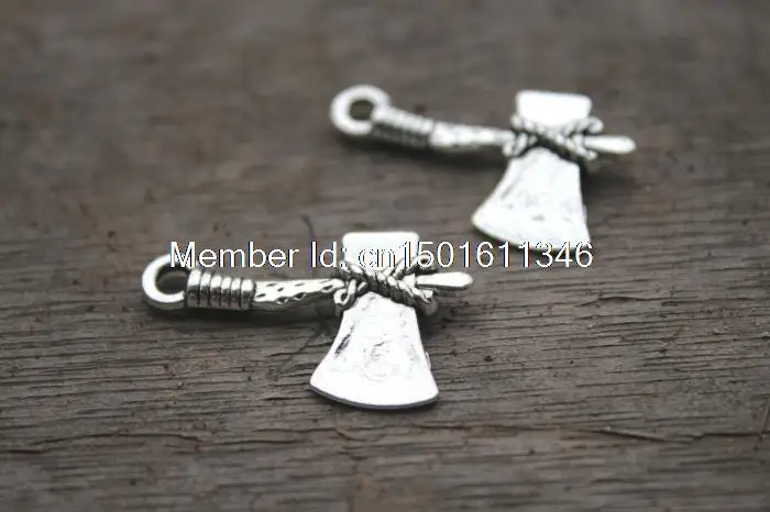 20pcs Axe pendants ( double sided ) 28 x 16mm antique silver tone | Украшения и аксессуары