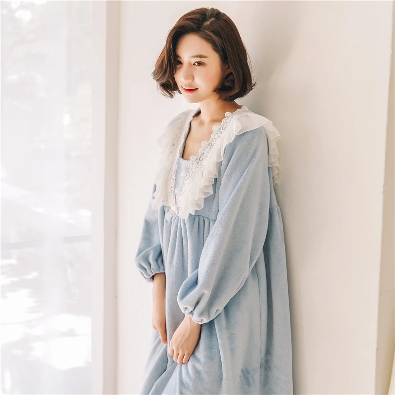Женская длинная ночная рубашка зимняя одежда для сна|long nightgown|nightgown sleepwearwomens long