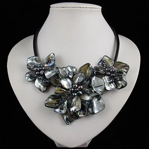 Unique Pearls jewellery Store,Black Color Shell Real Freshwater Pearl Real Leather Necklace Handmade Flower Jewelry
Unique Pearls jewellery Store,Black Color Shell Real Freshwater Pearl Real Leather Necklace Handmade Flower Jewelry