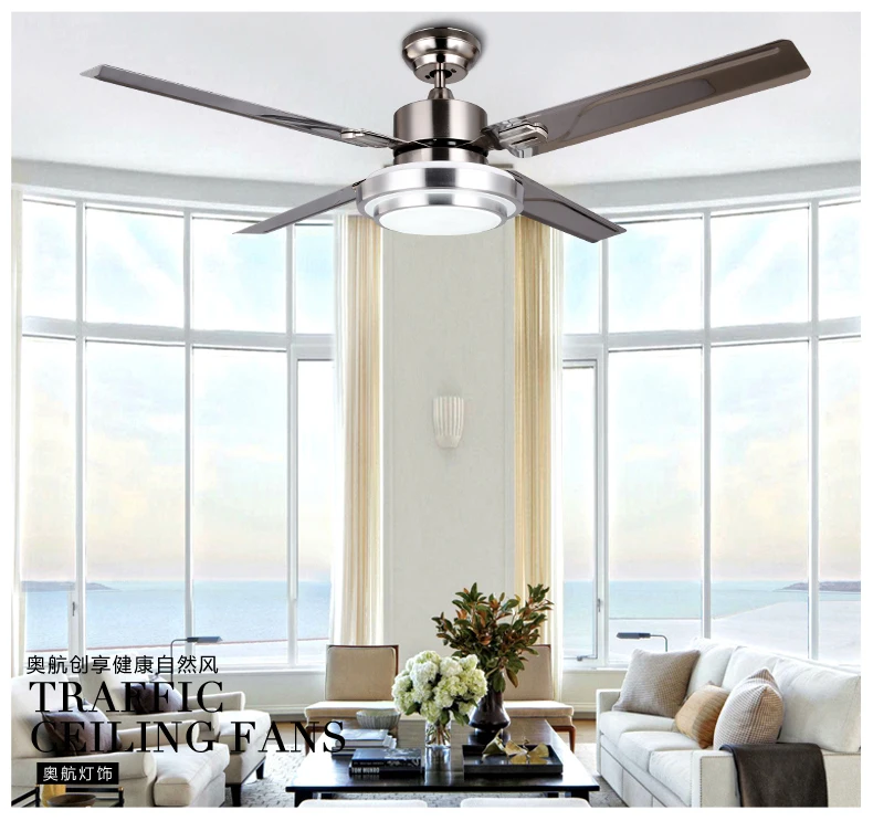 Factory wholesale high quality 52 Inch stainless steel LED Ceiling Fans Creative simplicity 4 leaves led Fan lights
Factory wholesale high quality 52 Inch stainless steel LED Ceiling Fans Creative simplicity 4 leaves led Fan lights