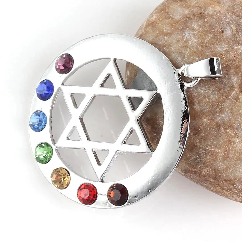 Trendy-beads Silver Plated Round Shape with 7 Color Small Glass Star of David Pendant Charm Jewelry
Trendy-beads Silver Plated Round Shape with 7 Color Small Glass Star of David Pendant Charm Jewelry