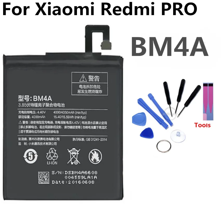 BM4A Mobile Phone Battery For Xiaomi redmi PRO Real Capacity 4050mAh Replacement Li-ion Battery
BM4A Mobile Phone Battery For Xiaomi redmi PRO Real Capacity 4050mAh Replacement Li-ion Battery