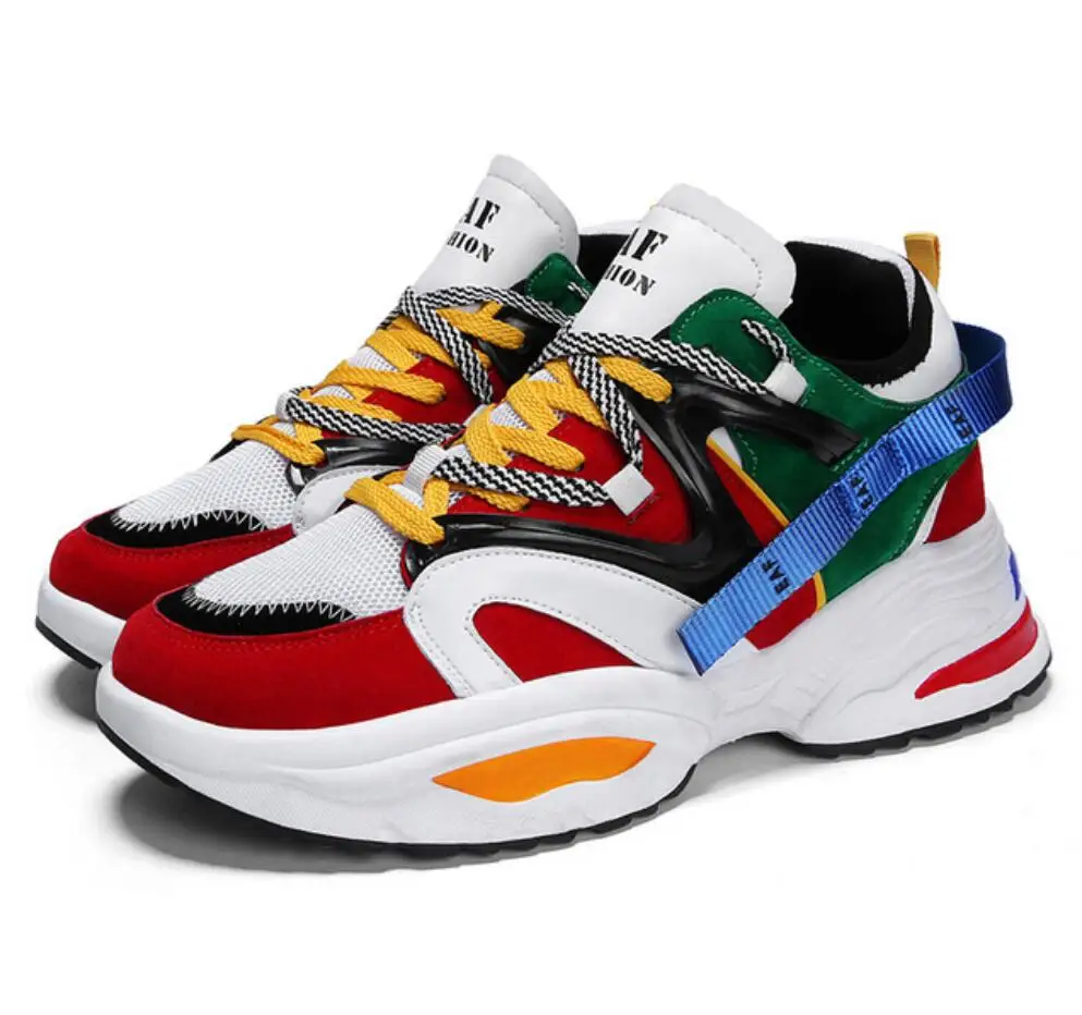 Men's Chunky Sneakers Trend Thick Sole Dad Shoes For Male Lace-Up Patchwork Multi Height Increasing Handsome Men Basket Sneakers
Men's Chunky Sneakers Trend Thick Sole Dad Shoes For Male Lace-Up Patchwork Multi Height Increasing Handsome Men Basket Sneakers