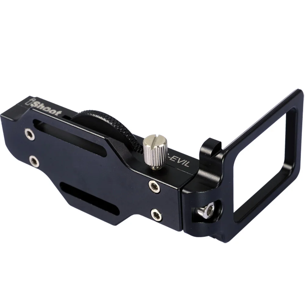 Adjustable L-Shape Vertical Quick Release Plate / Camera Holder Bracket Grip for Sony EVIL RX1 a6000 Arca Fit Tripod Ball Head
Adjustable L-Shape Vertical Quick Release Plate / Camera Holder Bracket Grip for Sony EVIL RX1 a6000 Arca Fit Tripod Ball Head