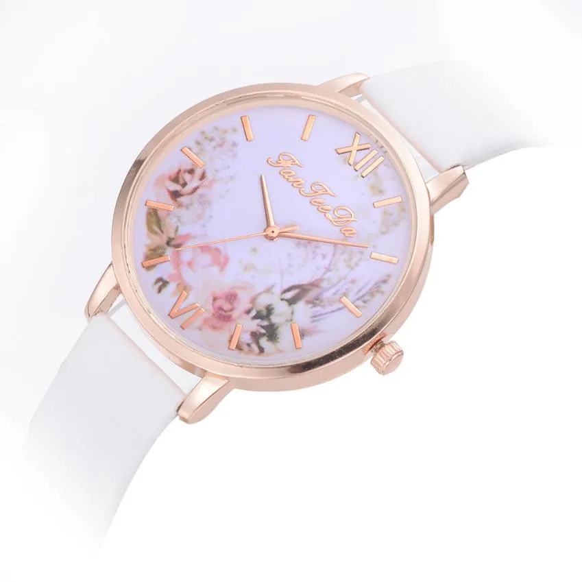 Фото Модные кварцевые часы FanFeeDa женские повседневные reloj mujer элегантные Прямая