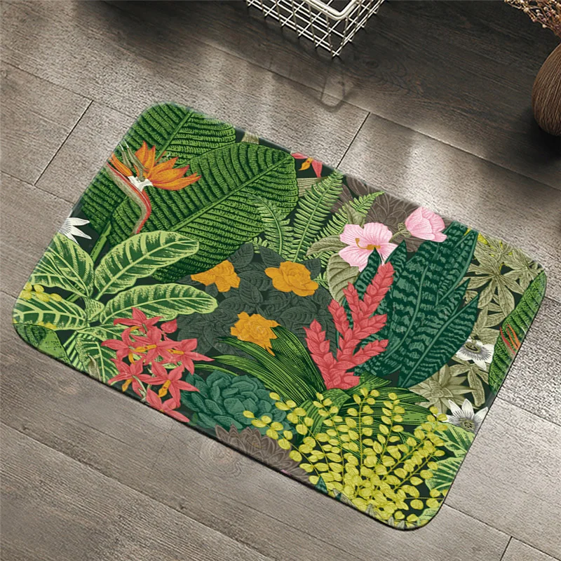 Nordic Style Tropical plants Bathroom Floor Mats Toilet Rugs summer flower leaf Kitchen Area Rug Pads Absorbent Front Door Mats
Nordic Style Tropical plants Bathroom Floor Mats Toilet Rugs summer flower leaf Kitchen Area Rug Pads Absorbent Front Door Mats