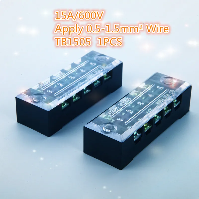 1PCS/LOT YT600 Free Shipping 15A/600V Apply 0.5-1.5mm2 Wire TB1505 Modular Wiring Row Fixed Terminal
1PCS/LOT YT600 Free Shipping 15A/600V Apply 0.5-1.5mm2 Wire TB1505 Modular Wiring Row Fixed Terminal