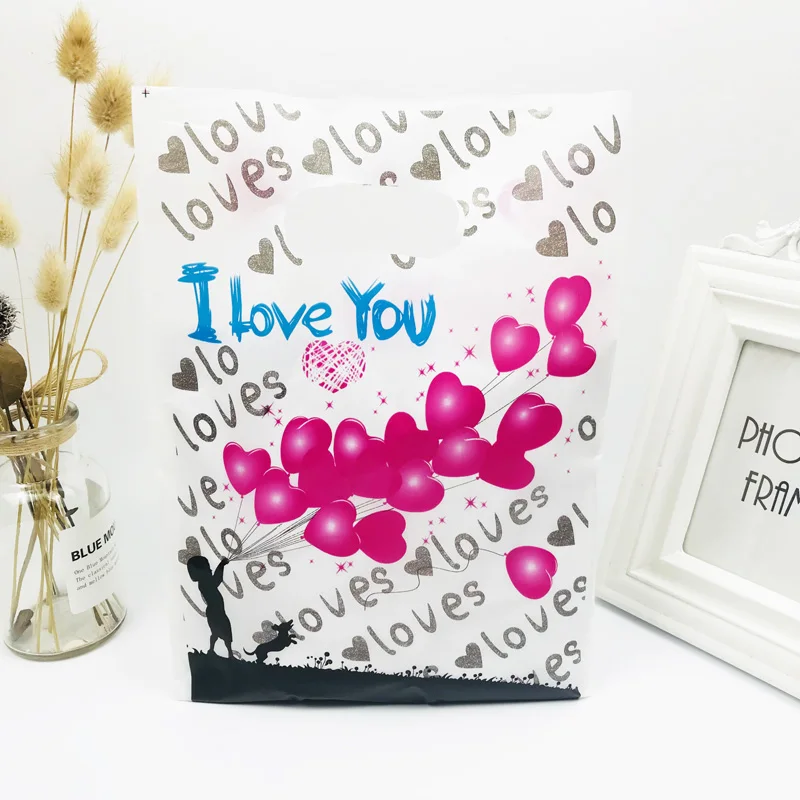 50PCS 20X30CM Black I LOVE YOU Red Heart Shape Portable Plastic Bag Plastic Gift Shopping Bag Cosmetic Bag
50PCS 20X30CM Black I LOVE YOU Red Heart Shape Portable Plastic Bag Plastic Gift Shopping Bag Cosmetic Bag
