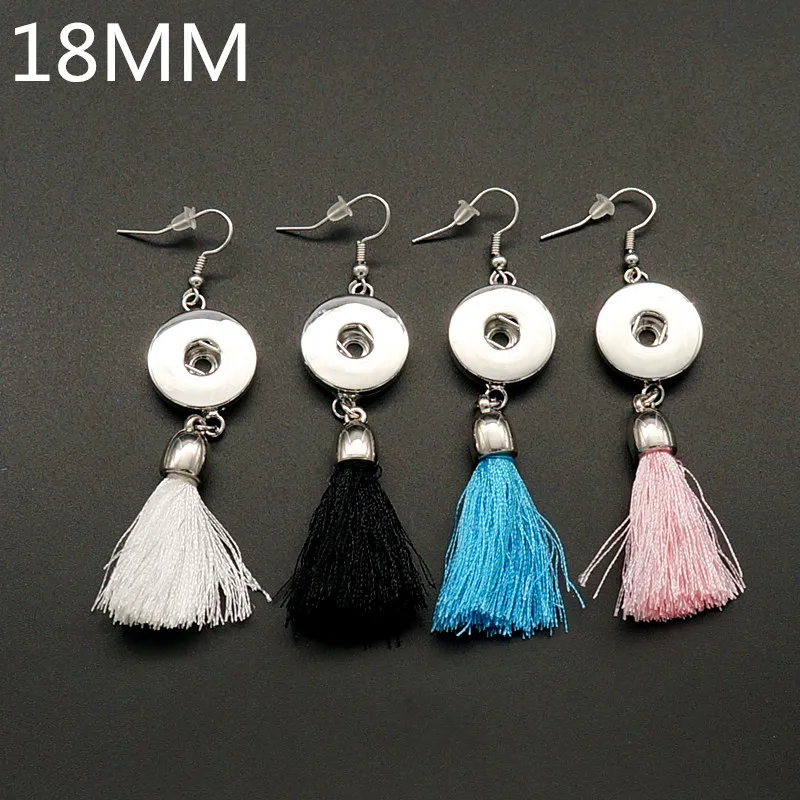 Fashion Colorful tassel Drop earrings snap earrings fit 18MM snap buttons jewelry JA0012
Fashion Colorful tassel Drop earrings snap earrings fit 18MM snap buttons jewelry JA0012